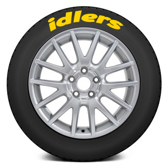 Tire Stickers® - Yellow "Idlers" Tire Lettering Kit