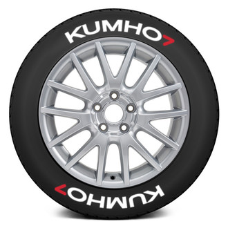 Tire Stickers® - White "Kumho" Tire Lettering Kit