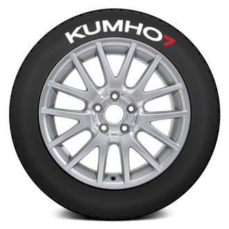 Tire Stickers® - White "Kumho" Tire Lettering Kit