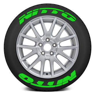 Tire Stickers® - Green "Nitto" Tire Lettering Kit