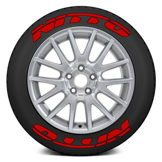 Tire Stickers® - Red "Nitto" Tire Lettering Kit