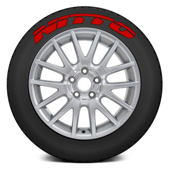 Tire Stickers® - Red "Nitto" Tire Lettering Kit