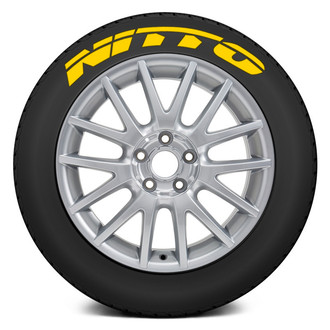 Tire Stickers® - Yellow "Nitto" Tire Lettering Kit
