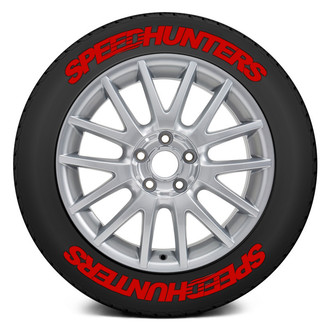 Tire Stickers® - Red "Speedhunters" Tire Lettering Kit
