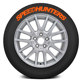 Tire Stickers® - Orange "Speedhunters" Tire Lettering Kit