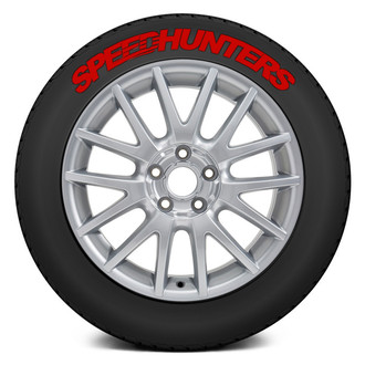 Tire Stickers® - Red "Speedhunters" Tire Lettering Kit