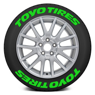 Tire Stickers® - Green "Toyo Tires" Tire Lettering Kit