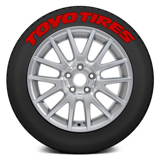 Tire Stickers® - Red "Toyo Tires" Tire Lettering Kit