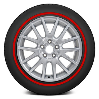 Tire Stickers® - Red Vintage Red Line Full Tire Decal Kit