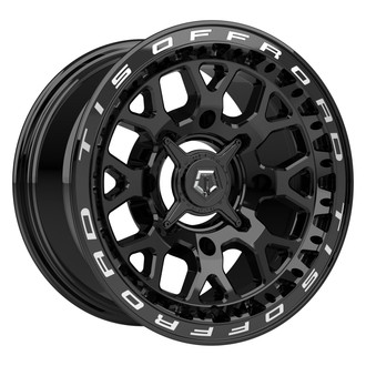 TIS® - 558BML Front UTV Gloss Black With Milled Lip Logo Cast Aluminum Wheel