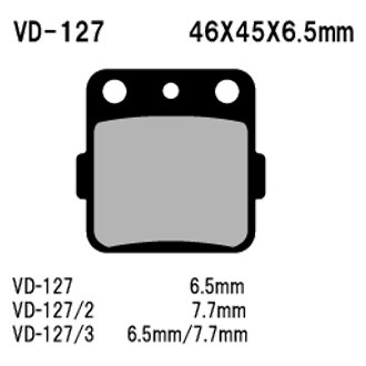Vesrah® - Rear Organic Semi-Metallic Brake Pads