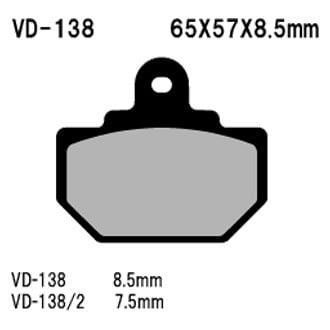Vesrah® - Rear Organic Semi-Metallic Brake Pads