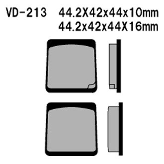 Vesrah® - Front Organic Semi-Metallic Brake Pads