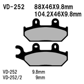 Vesrah® - Front Organic Semi-Metallic Brake Pads