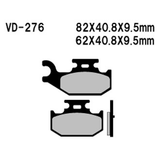 Vesrah® - Rear Organic Semi-Metallic Brake Pads