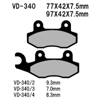 Vesrah® - Rear Organic Semi-Metallic Brake Pads