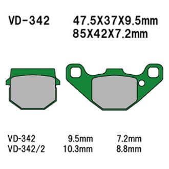 Vesrah® - Front Organic Semi-Metallic Brake Pads