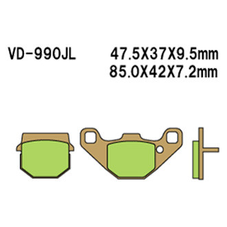 Vesrah® - Front Sintered Metal Brake Pads