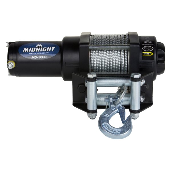 Viper Winches® MD3000_ST ATV/UTV Midnight 3,000 lbs Winch with 50' Steel Cable