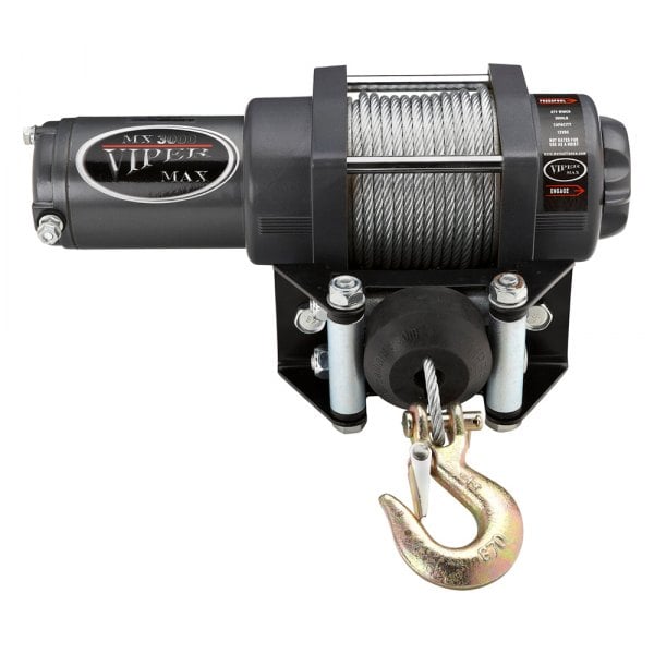 Viper Winches® MX3000 - ATV/UTV Max 3,000 lbs Winch with 50' Steel ...