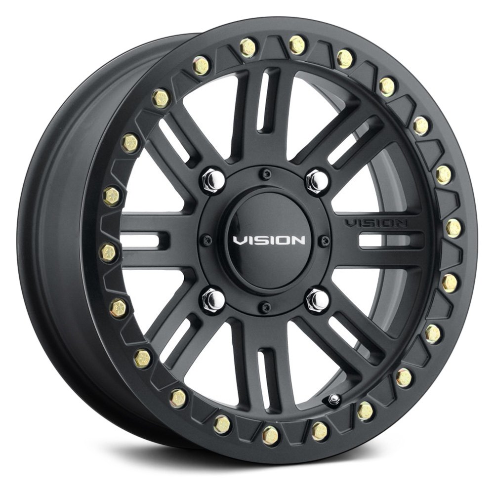 Vision ATV/UTV Wheels® 356BL157110SBBR44 356BL Manx 2 Beadlock Rear ATV/UTV Satin Black Wheel