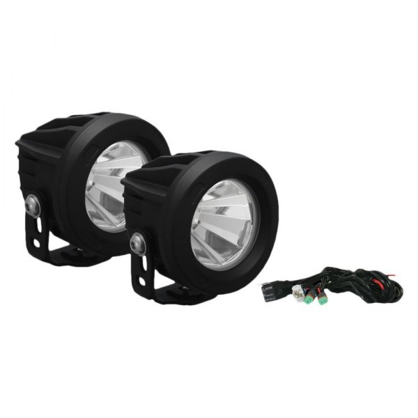 Vision X® - Optimus Series 3.7" 2x10W Round Flood Beam LED Lights, Full Set