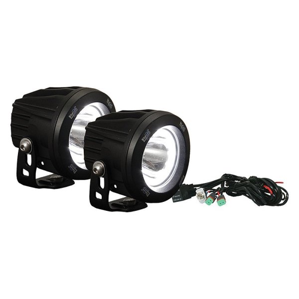 Vision X® - Optimus Series Halo 3.7" 2x10W Round Driving Beam LED Lights, Full Set