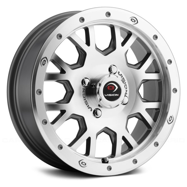 VISION® - GV8 INVADER ATV/UTV Gunmetal with Machined Face Wheel