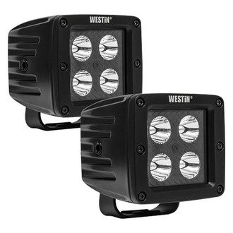 Westin® - HyperQ B-Force™ Stud Mount 3" 2x20W Square LED Lights