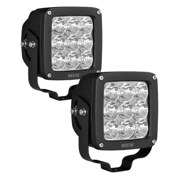 Westin® - Axis Series Stud Mount 4.5" 2x27W Square Spot Beam LED Lights