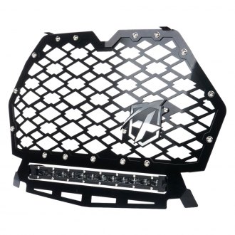 2015-2016 Polaris RZR 900 GRL-147-01-Chrome-a Ferreus Industries Skull Polished Stainless Radiator Cover Grille Guard fits 