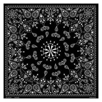 ZANheadgear® - Cotton Black Paisley Bandanna