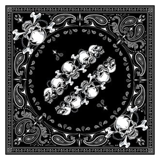ZANheadgear® - Cotton Skull Row Bandanna