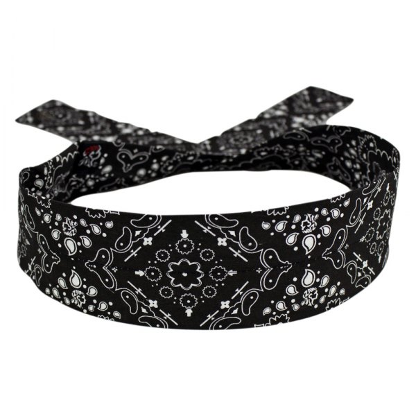 ZANheadgear® - Black Paisley Cooldanna Bandz (Black)