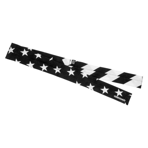 ZANheadgear® - Black/White Flag Cooldanna Bandz (Black)