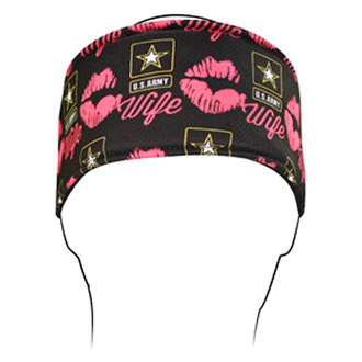 ZANheadgear® - Polyester Army Wife Kisses Polyester Headband