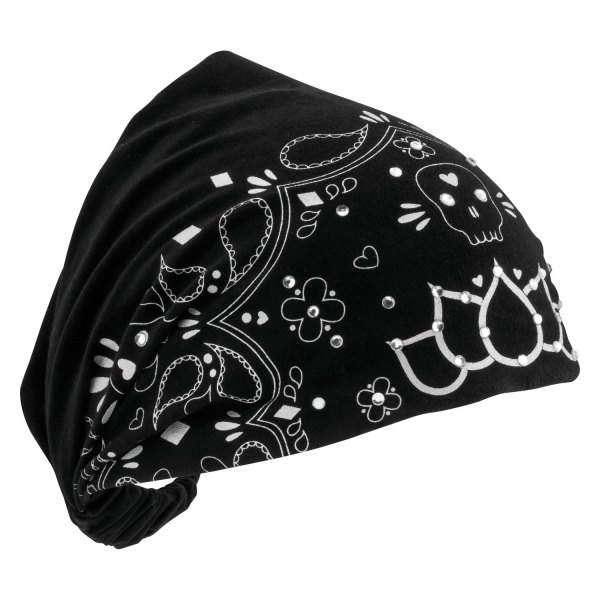 ZANheadgear® - Bamboo Skull Paisley Cotton Headwrap (Skull Paisley)