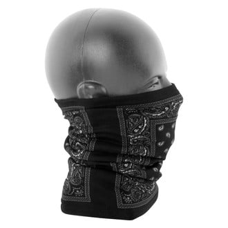 ZANheadgear® - Fleece-Lined Black Paisley Neck Gaiter