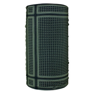 ZANheadgear® - Fleece-Lined Motley Tube Olive Houndstooth Neck Gaiter