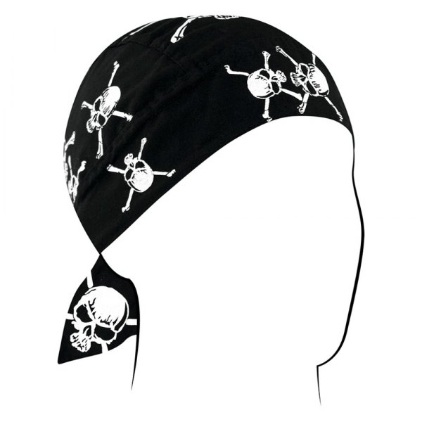 ZANheadgear® - White Skull/Crossbones Flydanna (White Skull/Crossbones)