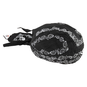 ZANheadgear® - Black Skull Paisley Flydanna